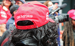 Trump Rally and Protest : Times Square : New York :  Photos : Richard Moore : Photographer